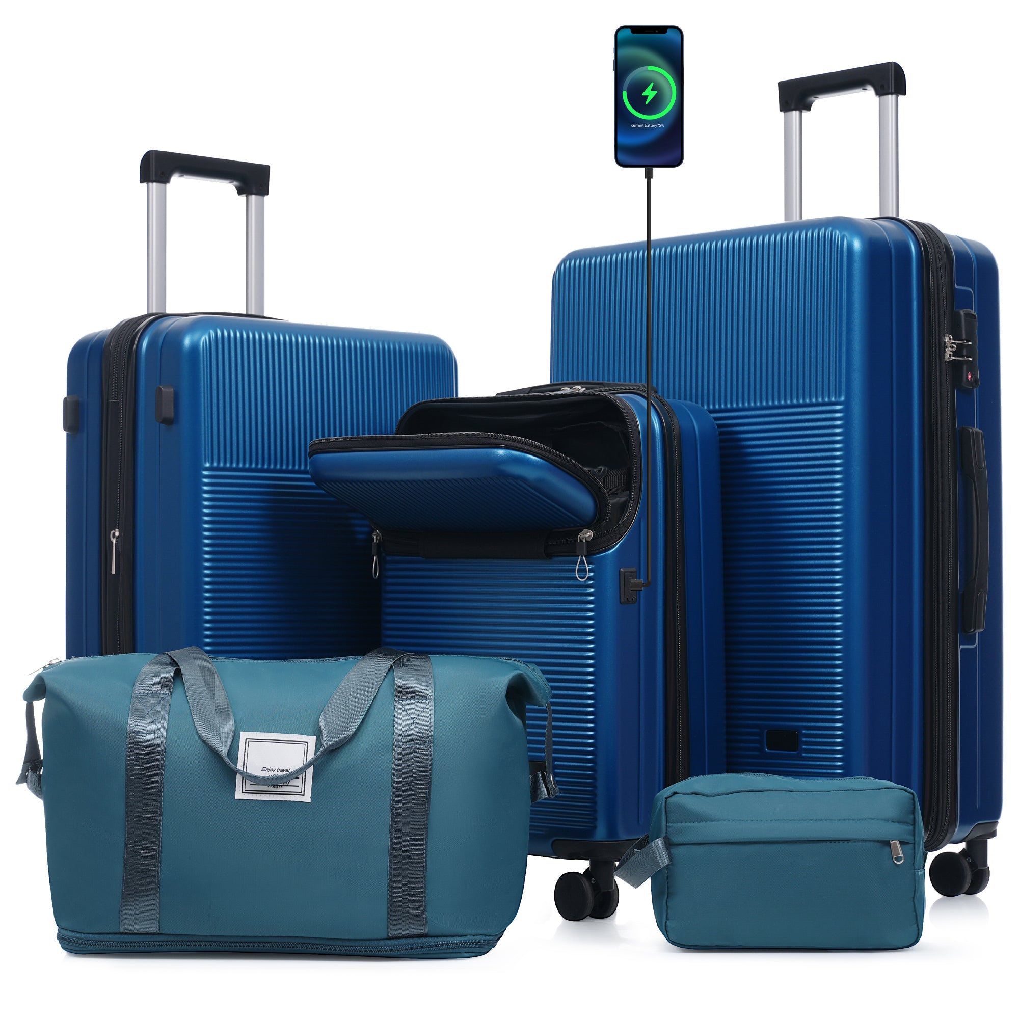 CROSS 5-Piece Luggage Set - Blue