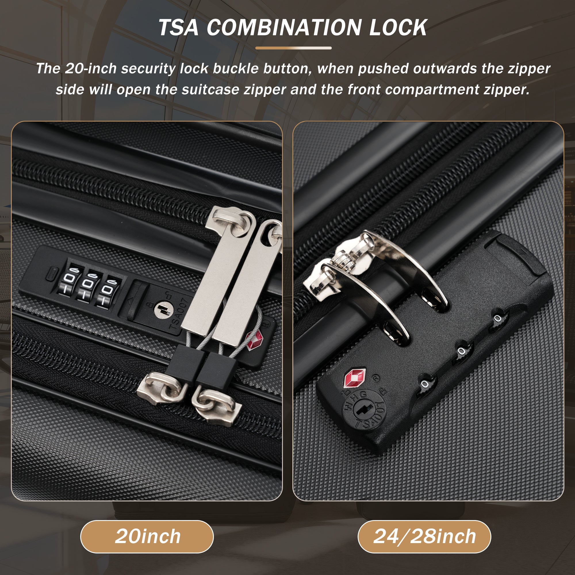 DOTS 5-Piece Luggage Set - Black