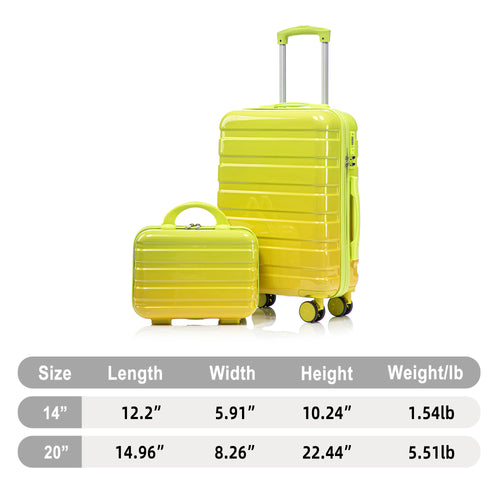 BEACH 2-Piece Luggage Set - Yellow