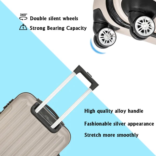 ESSENTIALS 3-Piece Luggage Set - Champagne