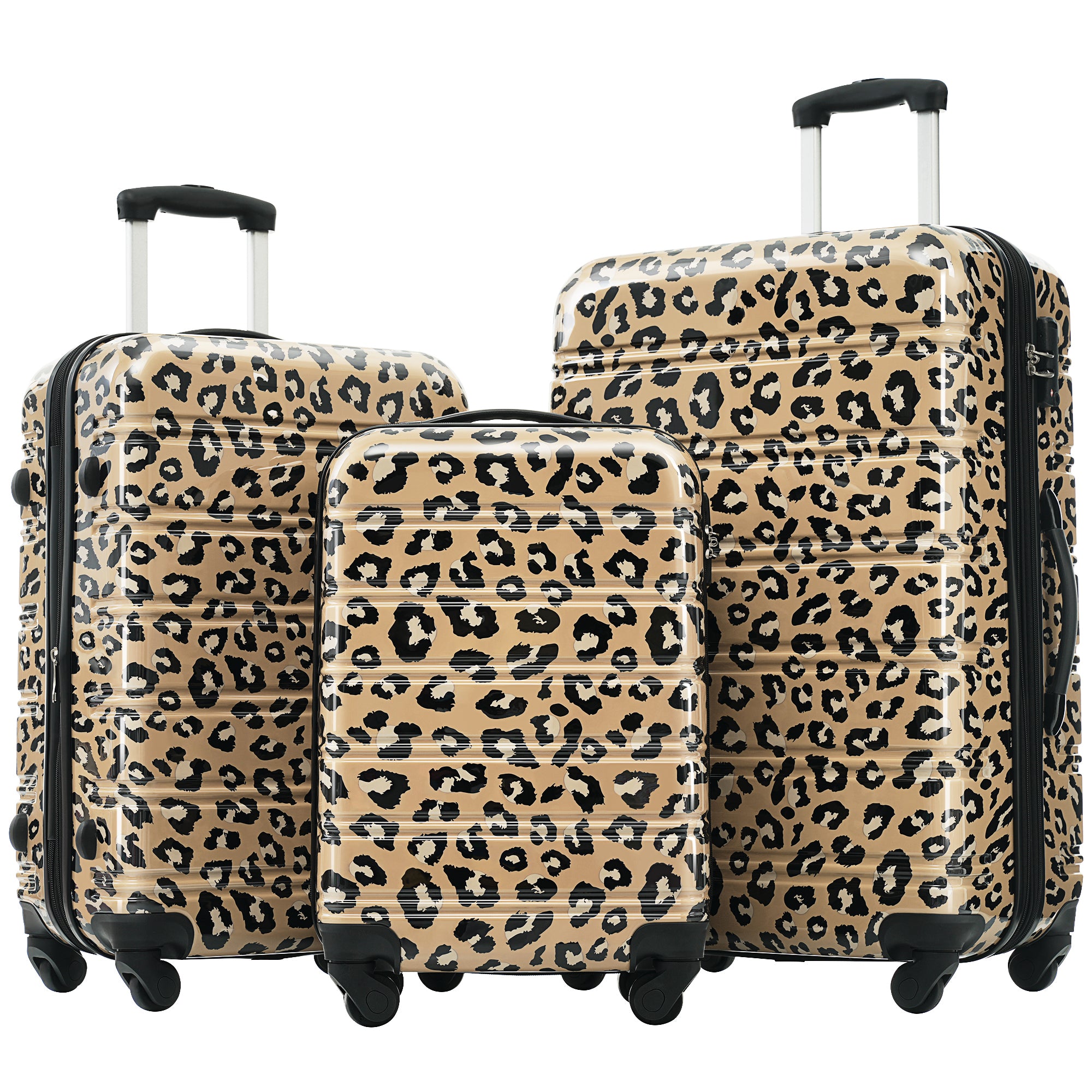 BLING 3-Piece Luggage Set - Leopard