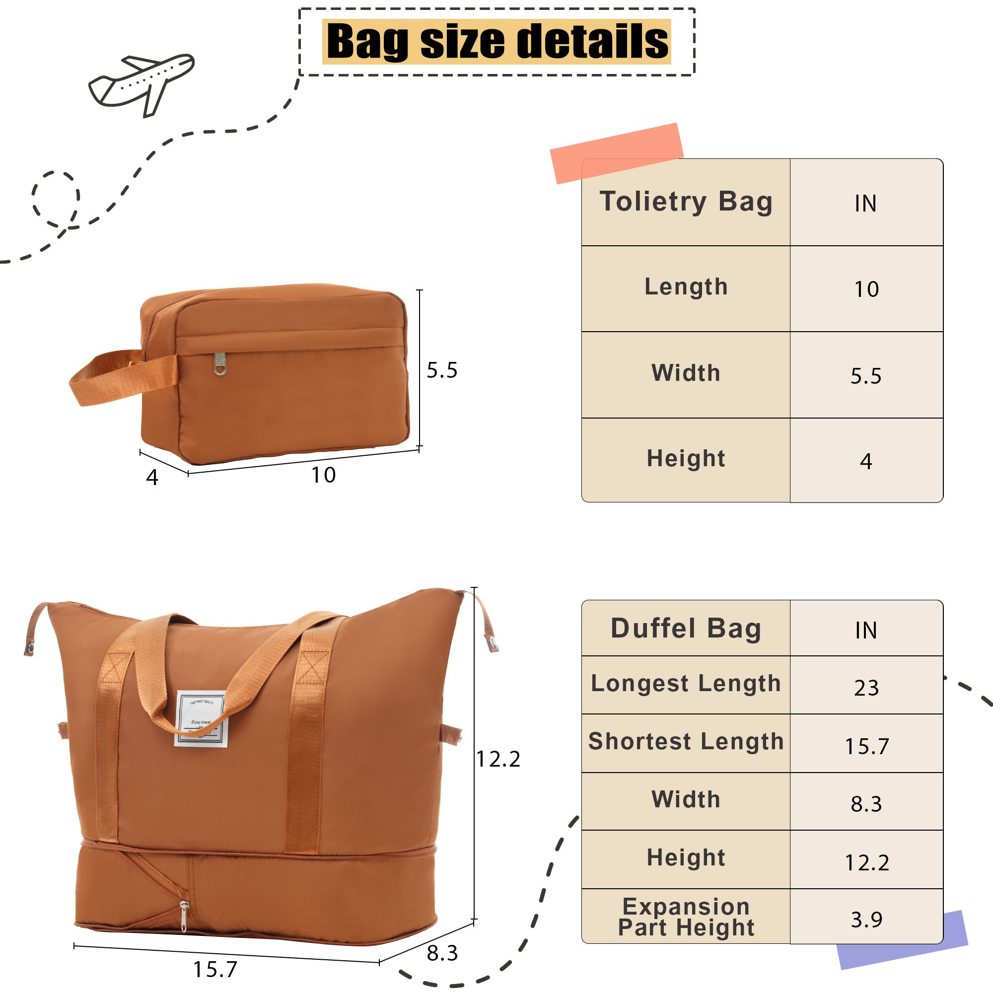 CLASSIC 5-Piece Luggage Set - Orange