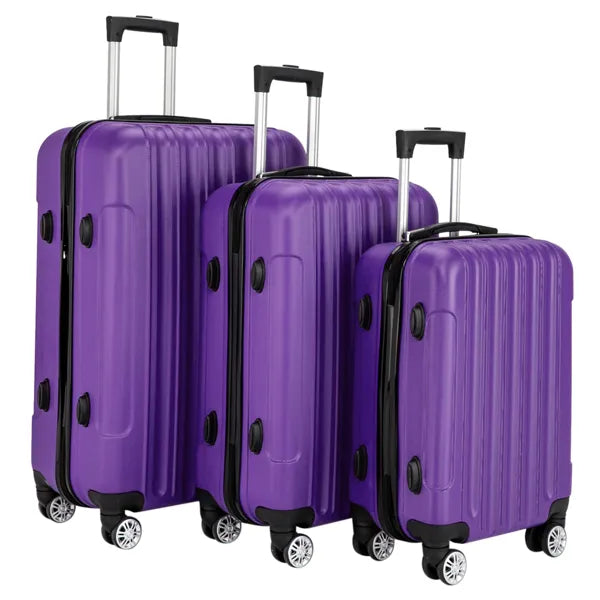 ESSENTIALS 3-Piece Luggage Set - Purple