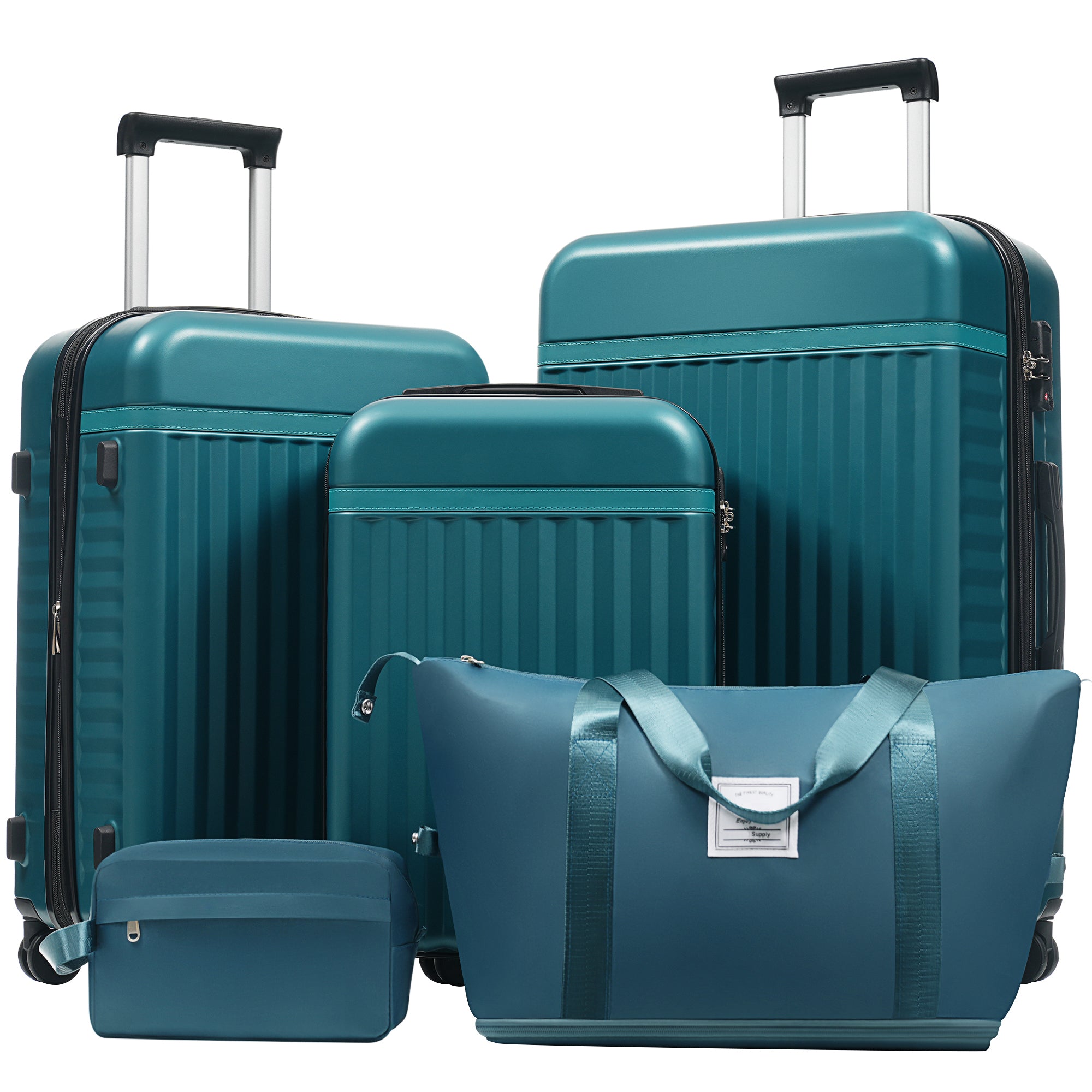 ERA 5-Piece Luggage Set - Dark Green