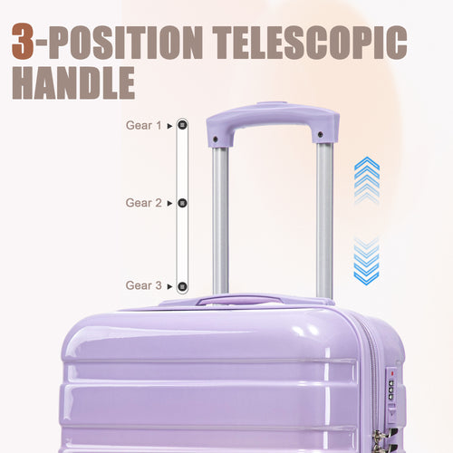 BEACH 2-Piece Luggage Set - Pink-Purple