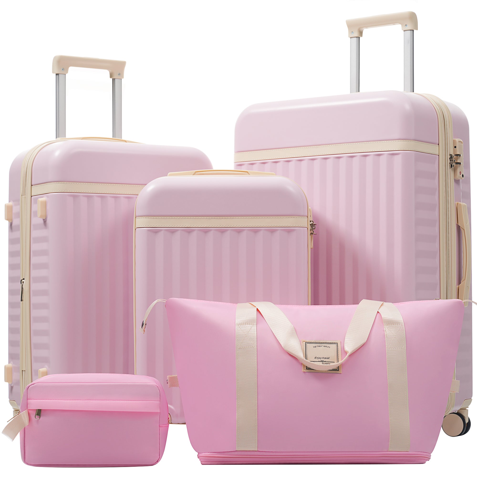 ERA 5-Piece Luggage Set - Pink