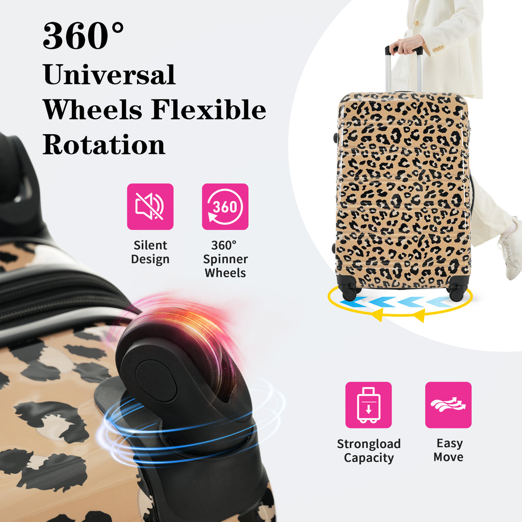 BLING 3-Piece Luggage Set - Leopard