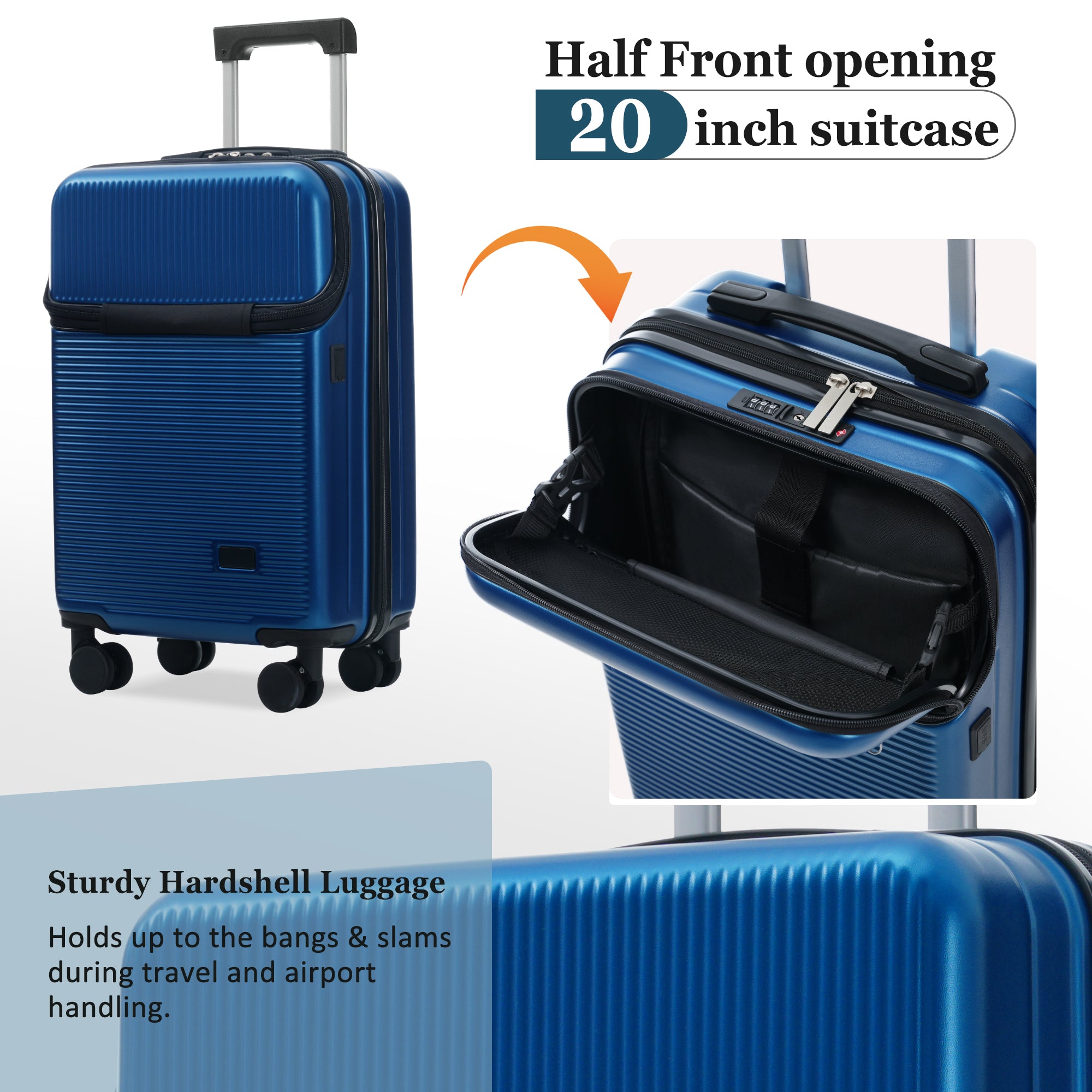 CROSS 5-Piece Luggage Set - Blue