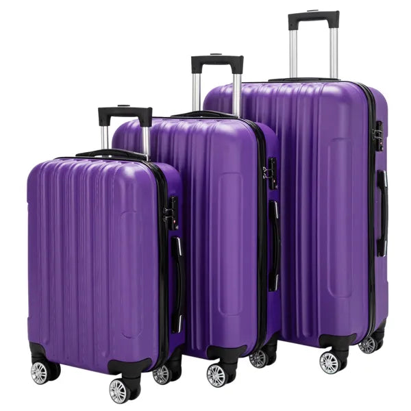 ESSENTIALS 3-Piece Luggage Set - Purple
